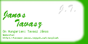 janos tavasz business card